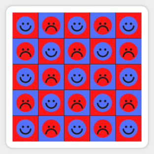 HAPPY AND SAD FACES Sticker